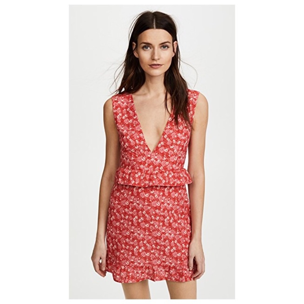 Nightwalker Elsa Mini Dress | Size XS | Red Floral | NWOT